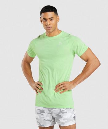 Gymshark Geo Seamless Muške T Shirts Zelene Bijele | HR 2421KOR